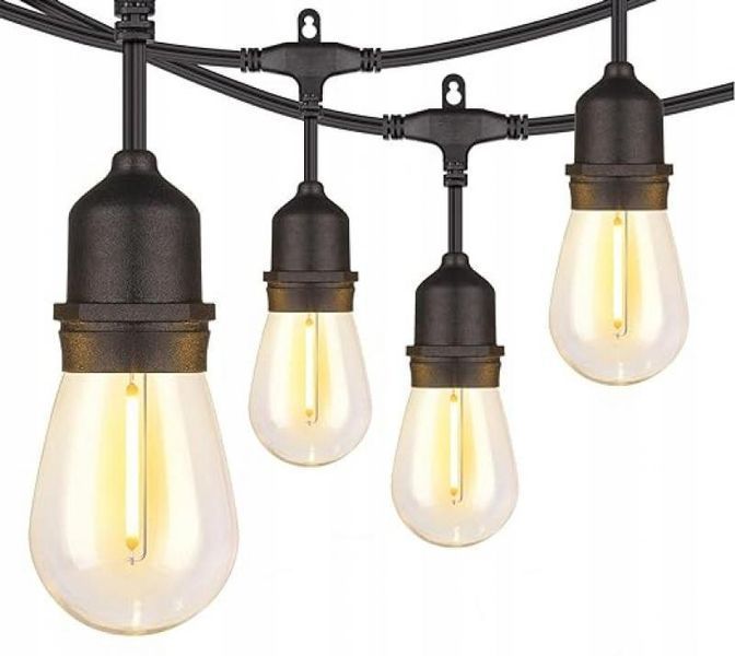 Декоративна садова ретро-гірлянда з Wi-Fi керуванням 15 м 15 LED GardenLine SOL1267 колір теплий-білий SOL1267 фото