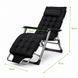 Садове пляжне крісло Ideal Garden Premium з матрацом та подушкою, до 125 кг, чорне, шезлонг для саду та тераси 30853 фото 7