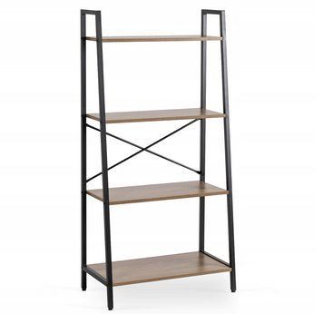 Стелаж лофт 131х64х34 см MEBEL ELITE GIA, горіх/чорний ME.GIA/B/CZ/REG фото