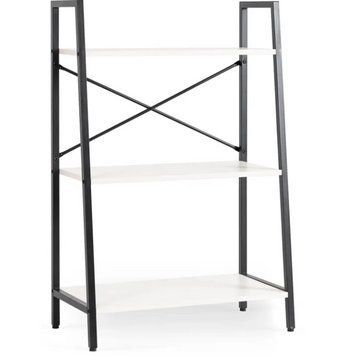 Стелаж лофт 97х64х31 см MEBEL ELITE VIOR, білий/чорний ME.VIOR/B/CZ/REG фото