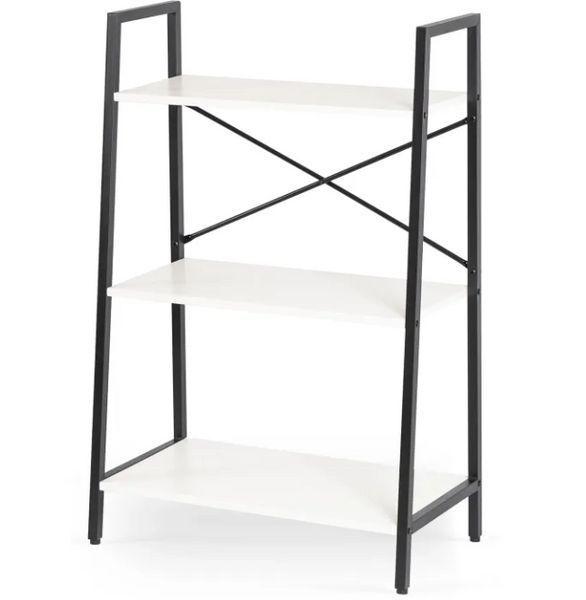 Стелаж лофт 97х64х31 см MEBEL ELITE VIOR, білий/чорний ME.VIOR/B/CZ/REG фото
