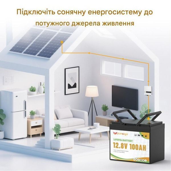 Комплект резервного живлення Anenji ANJ-4000W-24V Wi-Fi 4,2 кВт + 2 акумулятори FLYFOREE LiFePO4 12,8 В 100 А&middot;год (2,56 кВт&middot;год) 30967 фото