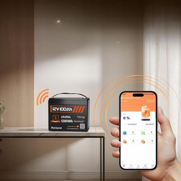 Залізо-фосфатний акумулятор Humsienk LiFePO4 12V 100Ah 1280Wh Bluetooth 30899 30899 фото