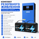 Комплект резервного живлення Anenji + Ameisentech 4,2 кВт 24 В з Wi-Fi та 2 LiFePO4 акумуляторами 12,8 В 100 Ah 17225 фото 2