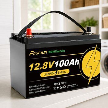 LiFePO4 12V 100Ah Акумулятор Foursun 1280Wh, 100A, з BMS платою 30913 фото