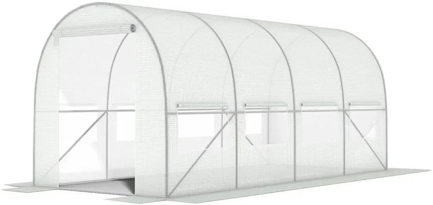 Садова теплиця 10 м&sup2; (4 х 2,5 х 2 м) з армованою плівкою UV-4, з вікнами, Біла (Польща) 1560 1560 фото