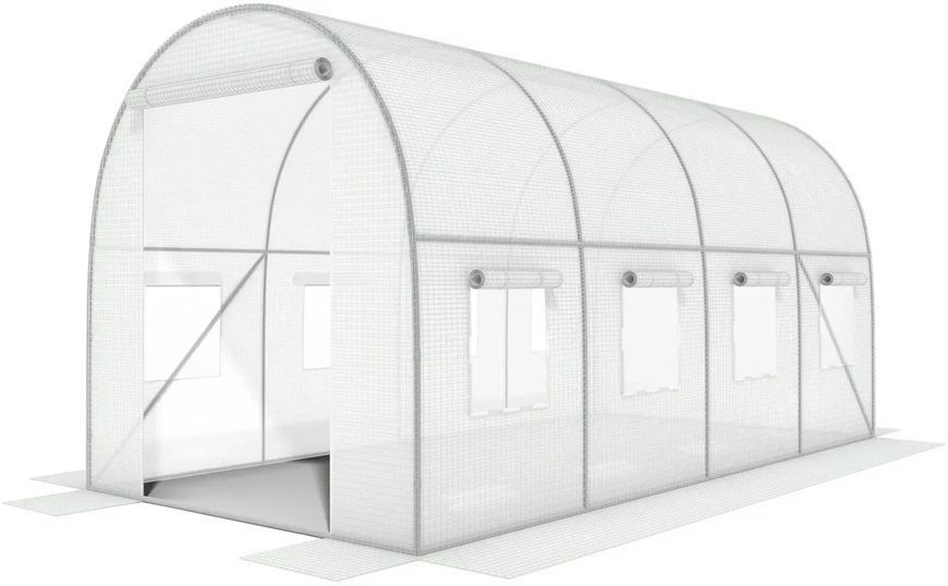 Садова теплиця 10 м&sup2; (4 х 2,5 х 2 м) з армованою плівкою UV-4, з вікнами, Біла (Польща) 1560 1560 фото