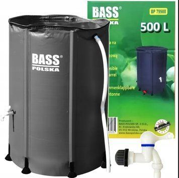 Бочка для дощової води 500л Bass Polska BH 79988 Сіра BH 79988 фото