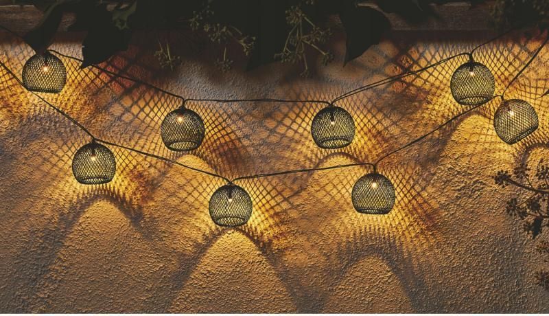 Декоративна садова гірлянда з вогниками на сонячній батареї 3,8 м 10 LED GardenLine SOL3651 колір теплий-білий SOL3651 фото