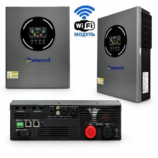 11 кВт 48 В Гібридний сонячний інвертор Aninerel ANJ-11000T-48L-W-PRO з Wi-Fi та двома MPPT, Produced by Anenji з 30949 30949 фото