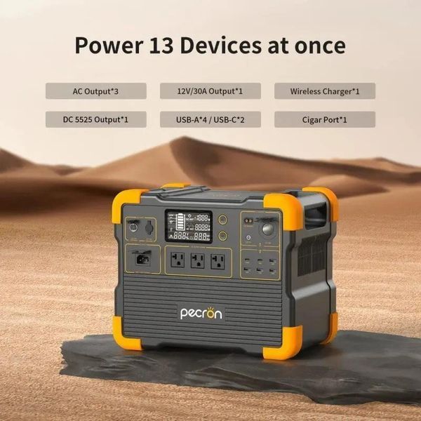 Портативна зарядна станція Pecron E1500LFP 2200 Вт 1536 Вт&middot;год LiFePO4, Wi-Fi, UPS 30281 фото