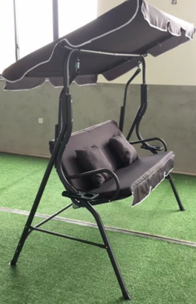 Гойдалка садова тримісна 170x110x153 см Bass Polska BH 10030 з подушками, колір антрацит BH 10030 фото