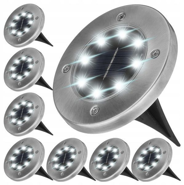 Сонячні садові LED ліхтарі, лампи з датчиком сутінок ,комплект із 16 шт Bass Polska BH 12782 BH 12782 фото