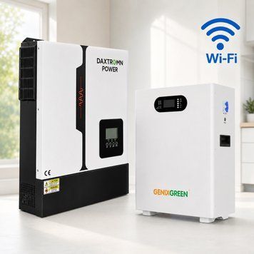 11 кВт LiFePO4 Комплект резервного живлення з Wi-Fi інвертор Daxtromn Power + 51,2V 100Ah акумулятор з LCD-дисплеєм Genix Green 30919 фото