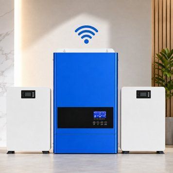 10,24 кВт&middot;год LiFePO4 Комплект резервного живлення з Wi-Fi інвертор Anenji + 2 акумулятора з LCD-дисплеєм Genix Green 51.2V 100Ah 30922 фото
